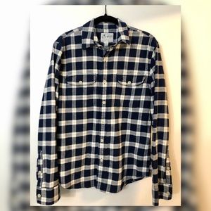 Lucky Brand Long-Sleeve Flannel Shirt, Size Small, Blue Plaid